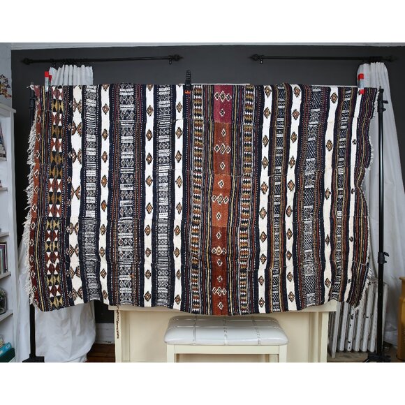 Rare Early 20th Century Khasa Arkilla Kerka Hand Woven Bridal Blanket Ma… - Picture 3 of 16